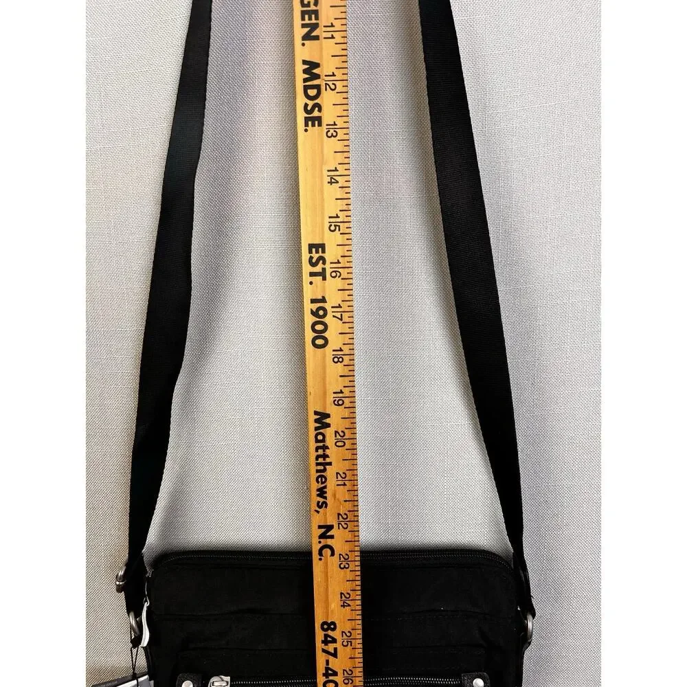 baggallini Crossbody Bag Black RFID Protection Organization Antibacterial Pocket